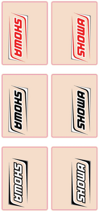 SHOWA Fork Tube Decals | Clear
